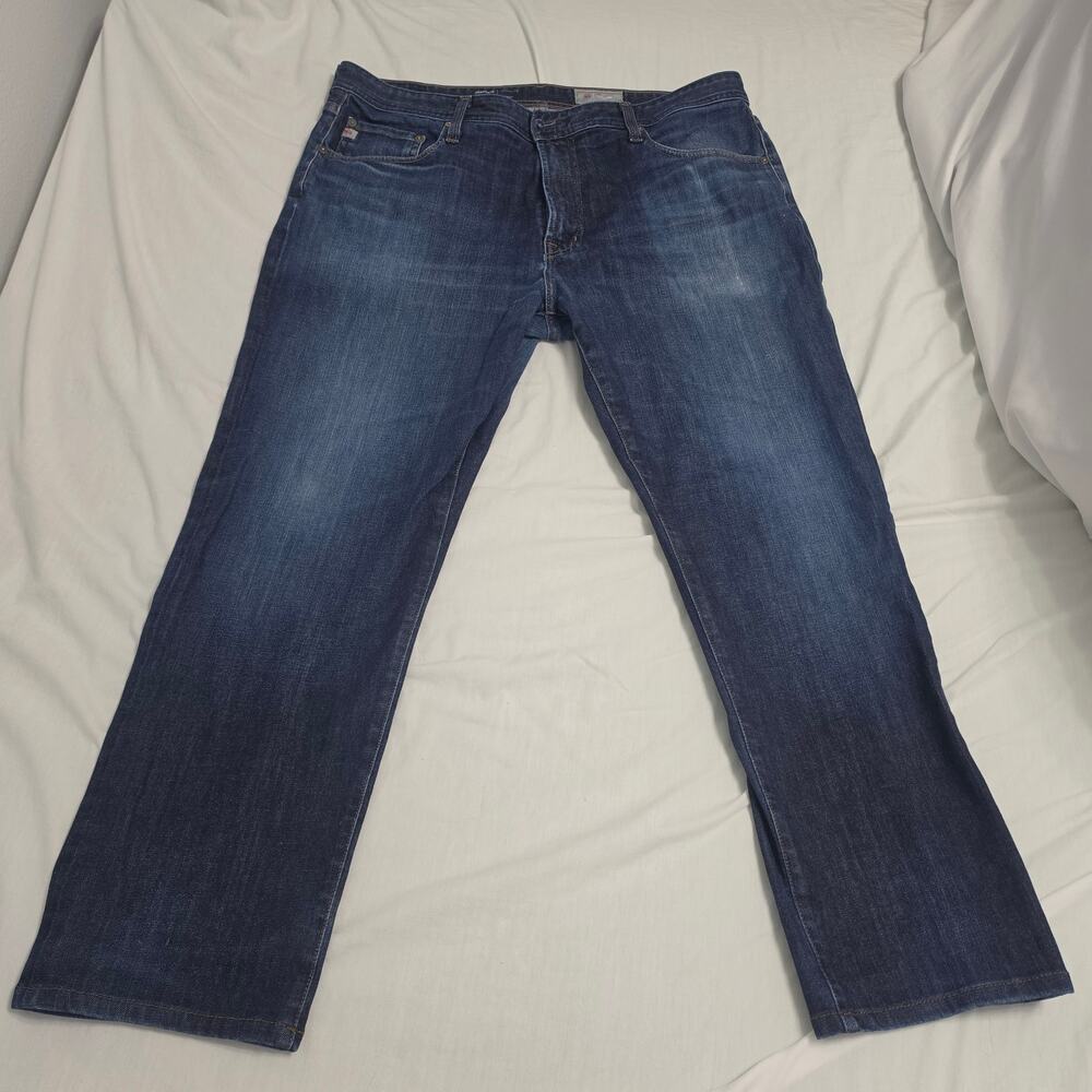 AG Adriano Goldschmied The Graduate Jeans Men’s 38x34 Blue Denim Flawed Rear